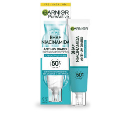Tratament facial anti-pete cu protectie solara foarte ridicata Garnier PURE ACTIVE BHA SPF50+ 40 ml