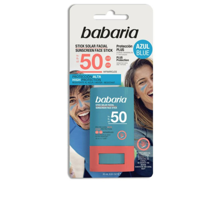 Stick facial cu protectie solara Babaria Solar Stick Facial Azul SPF50 20 g