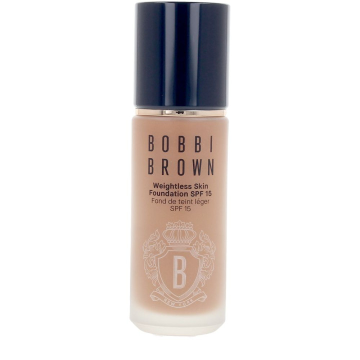 Fond de ten lejer cu acoperire naturala si protectie solara Bobbi Brown WEIGHTLESS SKIN SPF15 #Warm Almond 30 ml