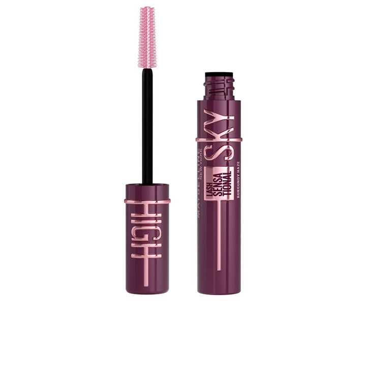 Rimel cu efect de alungire extrema si volum Maybelline LASH SENSATIONAL SKY HIGH #burgundy haze 7.2 ml