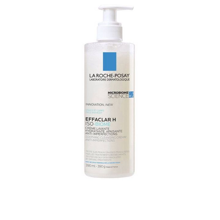 Crema delicata de curatare faciala cu efect de hidratare La Roche Posay EFFACLAR H ISO-BIOME 390 ml