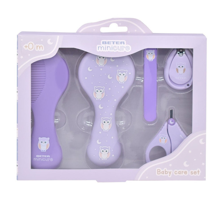 Set pentru ingrijirea bebelusului BETER MINI CURE BABY CARE BÚHO 5 buc