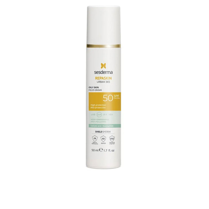 Protectie solara pentru ten gras Sesderma REPASKIN URBAN 365 SPF50 50 ml