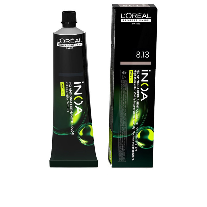 Vopsea de par permanenta fara amoniac L’oreal Professionnel INOA 8.13 60 g