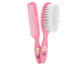Set pentru ingrijirea parului bebelusilor BETER CEPILLO&amp;PEINE BEBE pink 2 buc