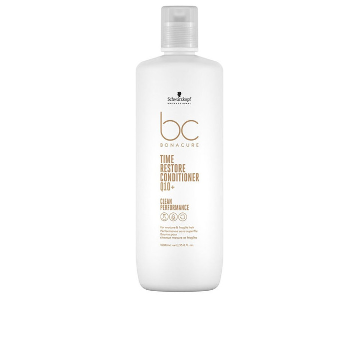 Balsam de par hidratant fara siliconi pentru parul matur, Schwarzkopf Professional BC Time Restore Q10+, 1000 ml