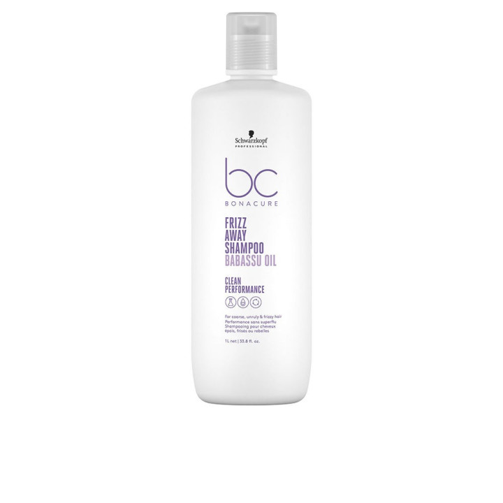 Sampon delicat anti-frizz pentru parul rebel, Schwarzkopf Professional BC Frizz Away, 1000 ml