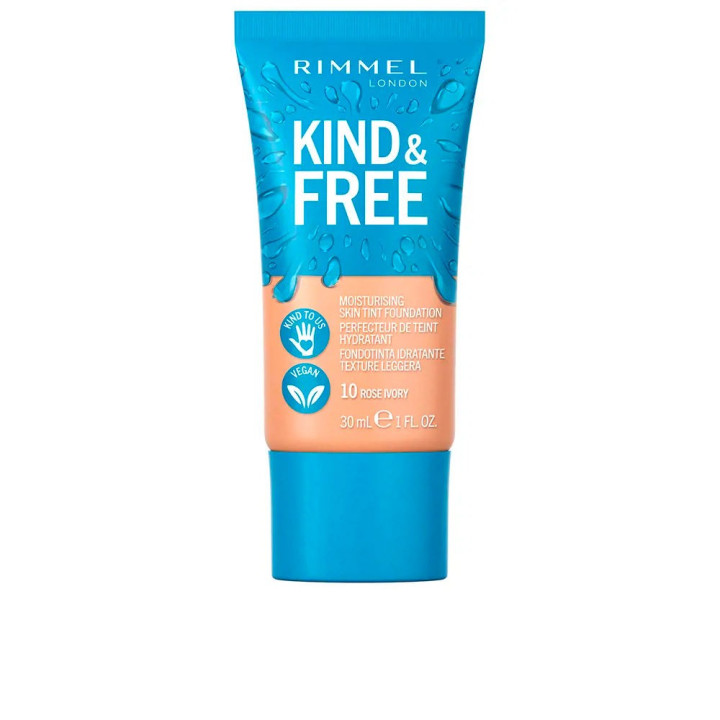 Fond de ten cu efect de iluminare Rimmel London KIND &amp; FREE 400 natural beige 30 ml
