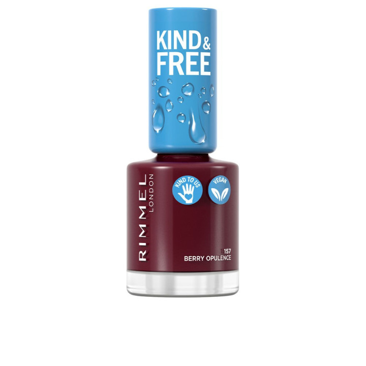 Lac de unghii cu rezistenta indelungata Rimmel London KIND &amp; FREE #157 berry opulence 8 ml