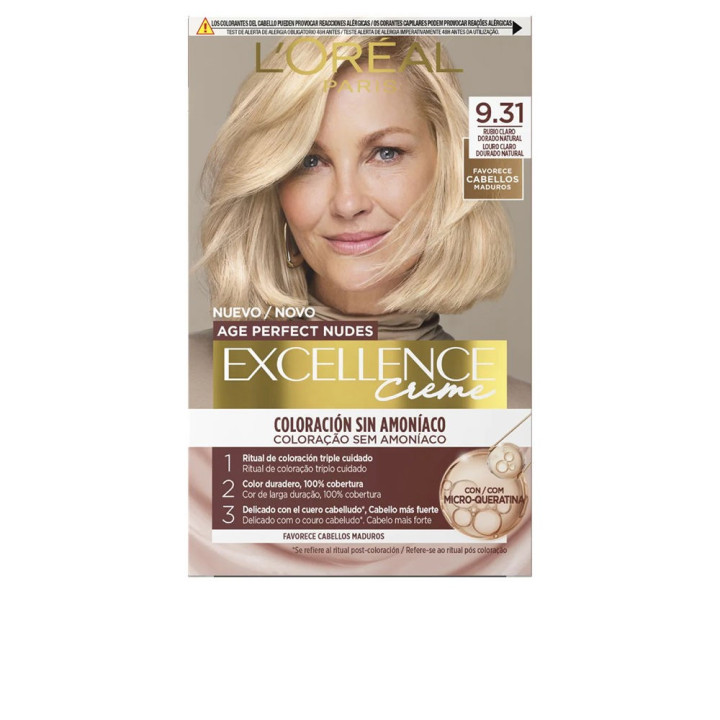 EXCELLENCE CREME ammonia-free hair color with micro-keratin #9.31-Light Blonde 1 unit