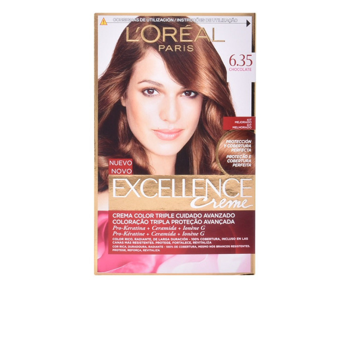 Vopsea de par permanenta L'oréal Professionnel EXCELLENCE 6.35 chocolate 1 buc