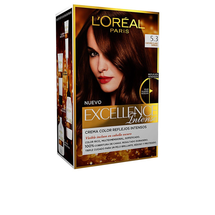 Vopsea de par imbogatita cu Pro-Keratina L’oreal Paris EXCELLENCE #5.3 castaño claro dorado 1 buc