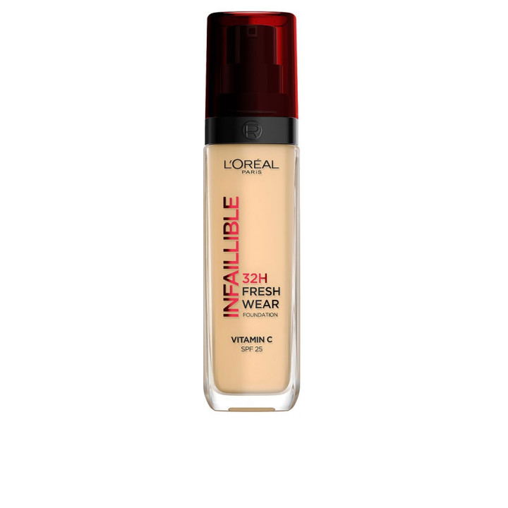Fond de ten cu acoperire mare si protectie solara L’oreal Paris INFAILLIBLE SPF25 #130 beige peau 30 ml