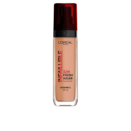 Fond de ten cu acoperire mare si protectie solara L’oreal Paris INFAILLIBLE SPF25 #300 ambre 30 ml