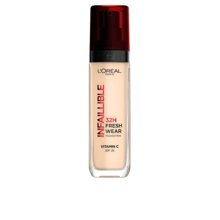 Fond de ten cu acoperire mare si protectie solara L’oreal Paris INFAILLIBLE SPF25 #015 porcelain 30 ml