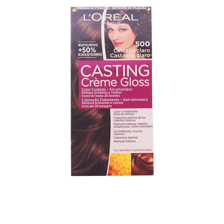 Vopsea de par fara amoniac L’oreal Paris CASTING CREME GLOSS #500-castaño claro 1 buc 