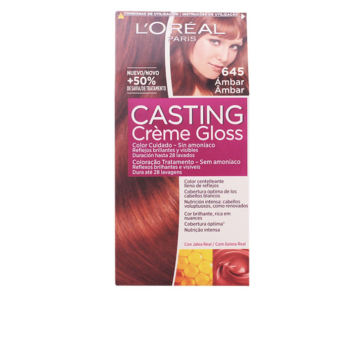 Vopsea de par fara amoniac L’oreal Paris CASTING CREME GLOSS #645 ambar 1 buc