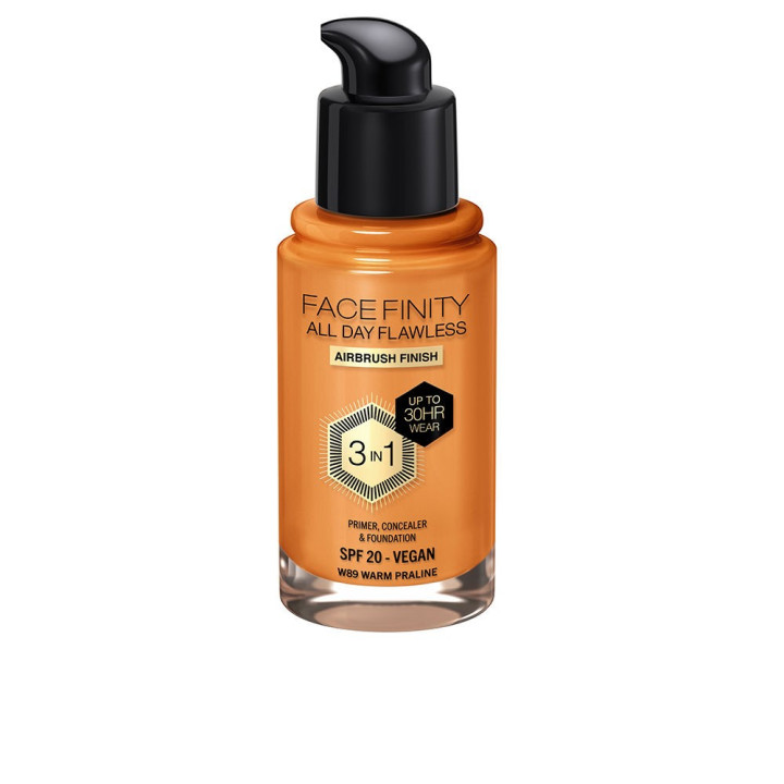 Fond de ten fluid 3 in 1 Max Factor FACEFINITY ALL DAY FLAWLESS SPF20 #W89 warm praline 30 ml