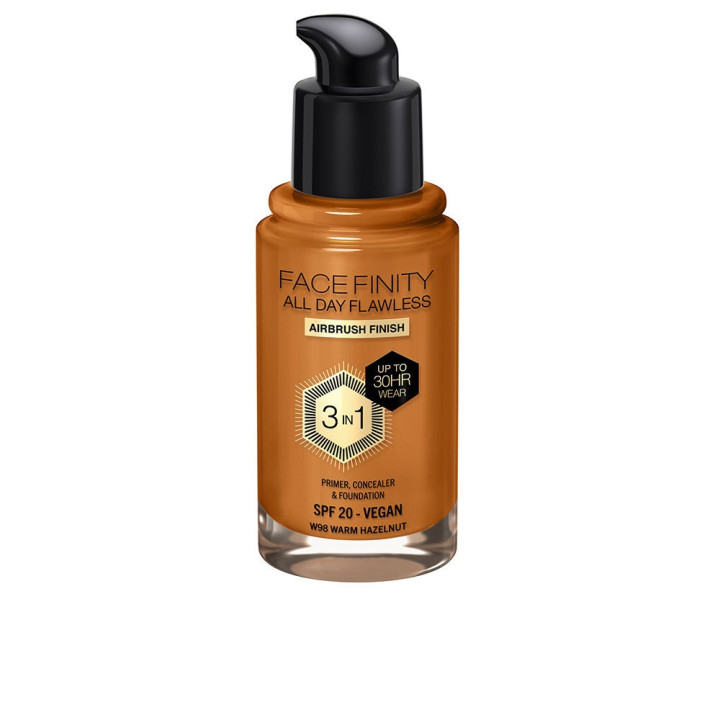 FACEFINITY ALL DAY FLAWLESS 3 IN 1 foundation #W98-warm hazelnut 30 ml