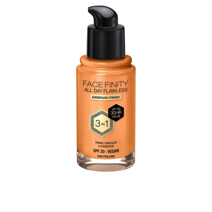 Fond de ten fluid 3 in 1 Max Factor FACEFINITY ALL DAY FLAWLESS SPF20 #88 praline 30 ml