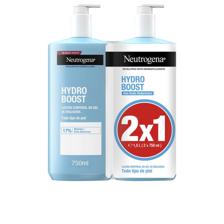 Set Lotiune de corp cu textura de gel, Neutrogena Hydro Boost, 2 x 750 ml