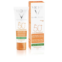 Crema faciala matifianta 3 in 1 cu protectie solara VICHY CAPITAL SOLEIL SPF50+ 50 ml
