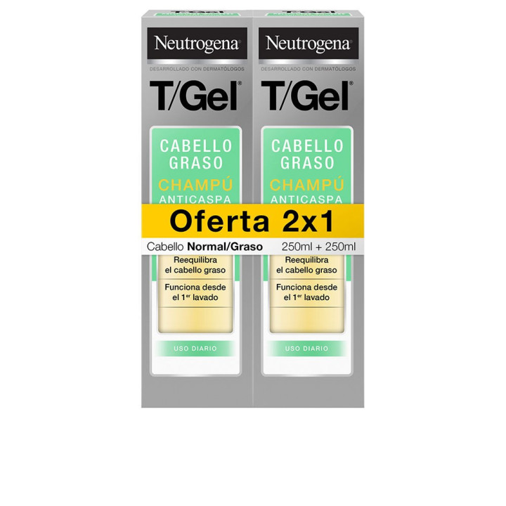 Set Sampon anti-matreata pentru par gras Neutrogena T/GEL CHAMPÚ ANTICASPA NORMAL-GRASO 500 ml
