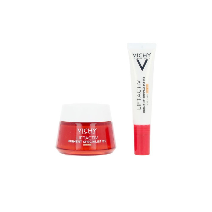 Set complet anti-rid si anti-imbatranire pentru ingrijirea tenului Vichy LIFTACTIV B3 CREMA DE DÍA ANTIMANCHAS SPF50 2 buc