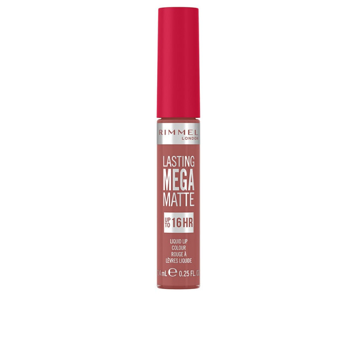 Ruj lichid cu finisaj mat catifelat Rimmel London LASTING MEGA MATTE #200 pink blink 7.4 ml