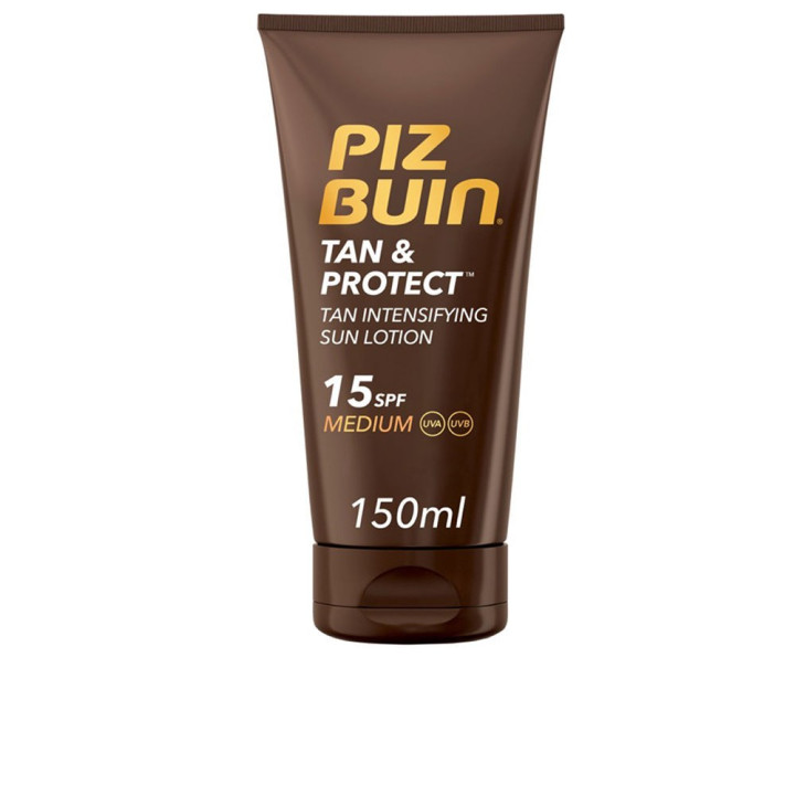 Lotiune pentru accelerarea bronzului cu protectie solara medie Piz Buin TAN &amp; PROTECT SPF15 150 ml