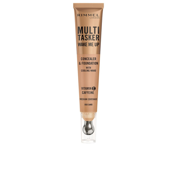 Corector 2 in 1 cu acoperire medie Rimmel London MULTITASKER WAKE ME UP #sand 20 ml