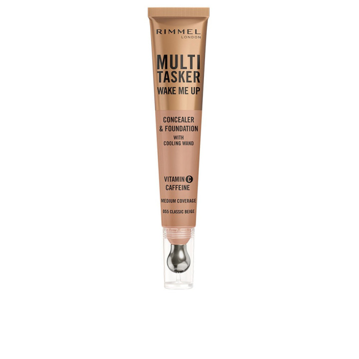 Corector 2 in 1 cu acoperire medie Rimmel London MULTITASKER WAKE ME UP #classsic beige 20 ml