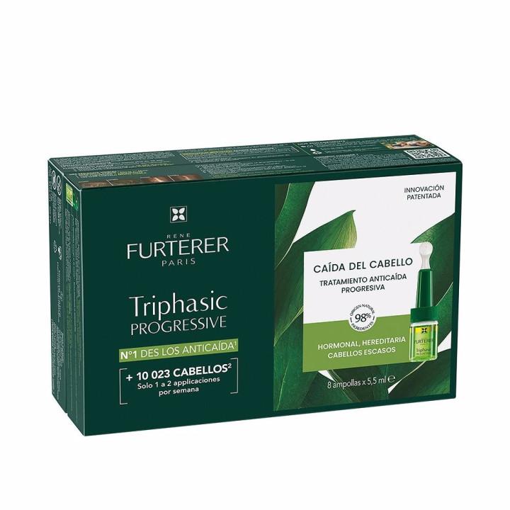 Fiole anti-cadere a parului Rene Furterer TRIPHASIC PROGRESSIVE 8 x 5.5 ml