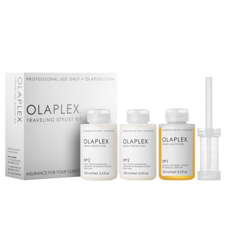 Set pentru ingrijirea parului blond OLAPLEX TRAVELING STYLIST 3 buc