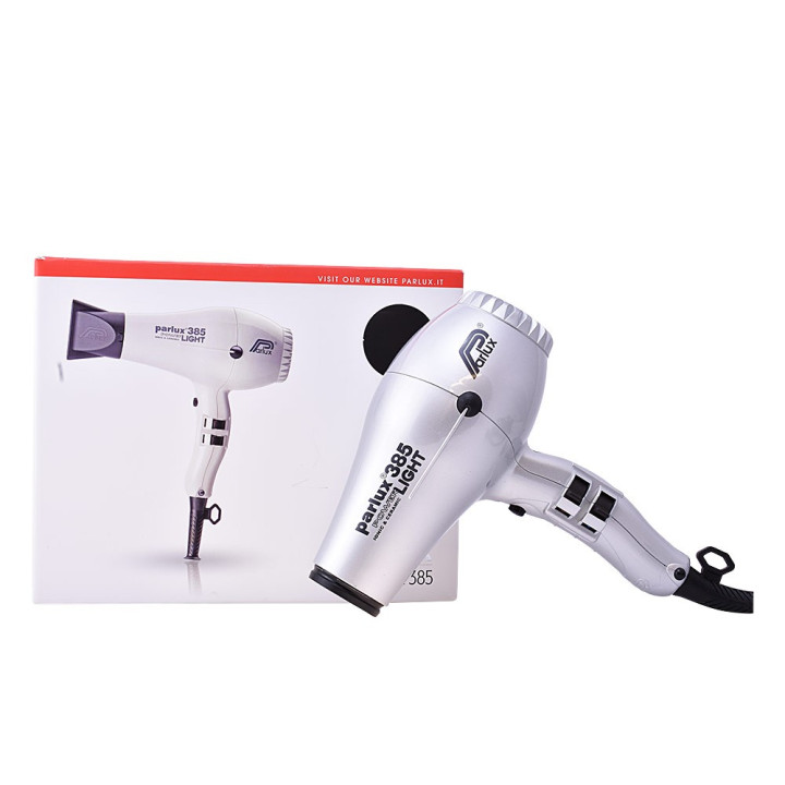 Uscator profesional de par Parlux 385 Powerlight Tehnologie cu Ioni si Invelis Ceramic 2150W Argintiu