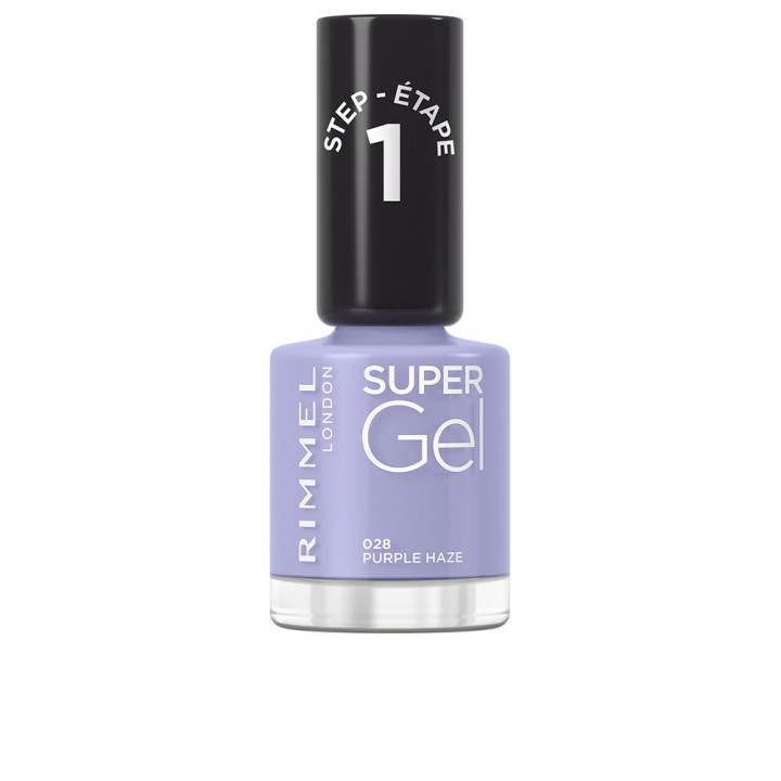 Lac de unghii cu efect de gel Rimmel London SUPER GEL #028 purple haze 12 ml