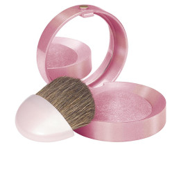 Fard de obraz compact cu rezistenta indelungata Bourjois Little Round 034 roz cu shimmer fin auriu 2.5 g