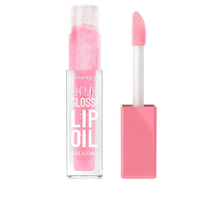 Luciu de buze hidratant si intens stralucitor Rimmel London OH MY GLOSS #001 pink flush 6 ml