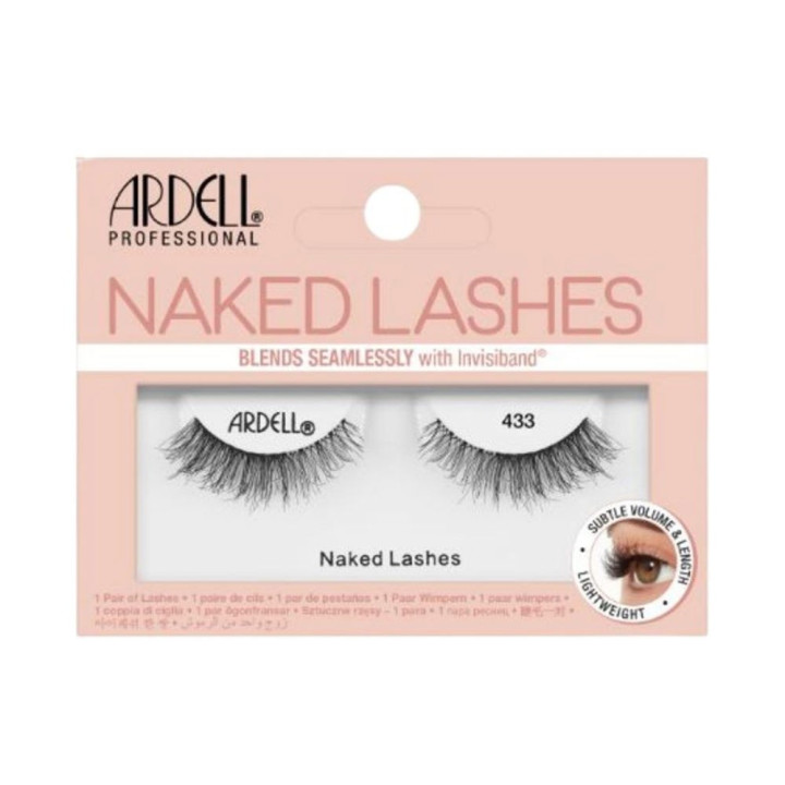 Gene false cu aspect natural ARDELL NAKED LASHES 433 black 1 buc