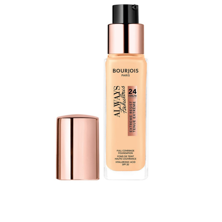 Fond de ten cu acoperire perfecta si rezistenta extrema SPF20 Bourjois Always Fabulous 24H 120 ivoar deschis 30 ml
