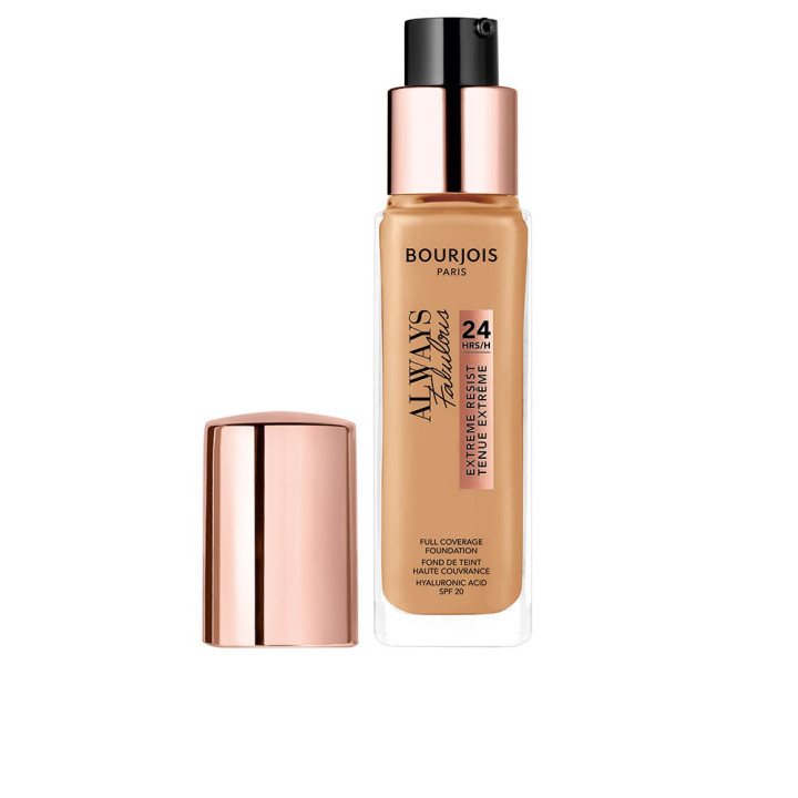 Fond de ten cu acoperire perfecta si rezistenta extrema SPF20 Bourjois Always Fabulous 24H 410 bej auriu 30 ml