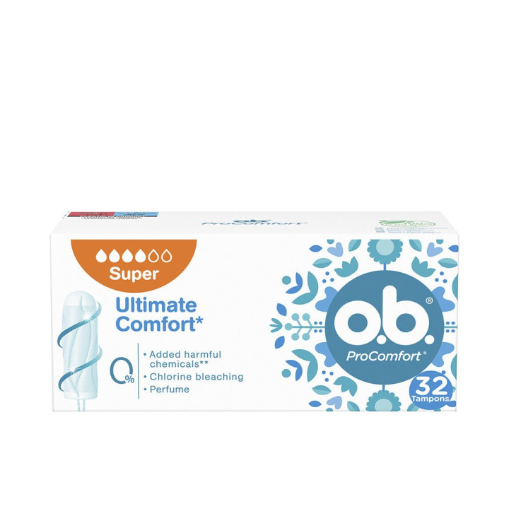 Tampoane pentru igiena intima in timpul menstruatiei o.b. PROCOMFORT SUPER 32 buc