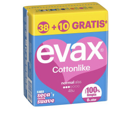 Absorbante igienice cu aripioare pentru flux normal Evax COTTONLIKE 48 buc