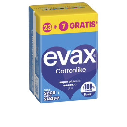 Absorbante igienice cu aripioare pentru flux abundent Evax COTTONLIKE 30 buc