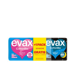 Set Absorbante pentru utilizare pe timpul zilei si noptii Evax COTTONLIKE 43 buc