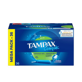 Tampoane cu aplicator pentru flux menstrual abundent TAMPAX COMPAK 36 buc