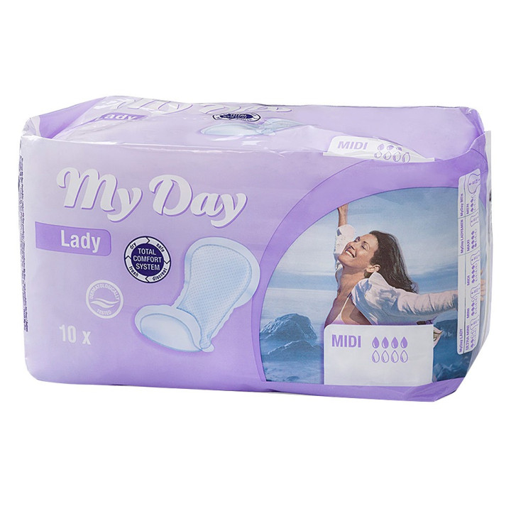 MY DAY midi incontinence pads 10 units