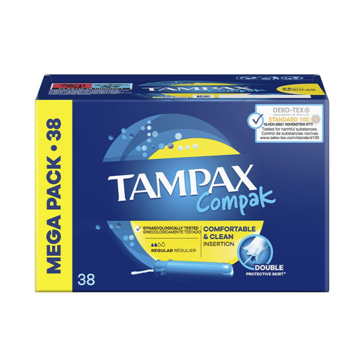 Tampoane cu aplicator pentru flux menstrual normal TAMPAX COMPAK 38 buc