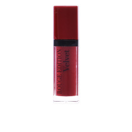 Ruj lichid mat cu rezistenta extrema si confort catifelat Bourjois Rouge Velvet 08 rosu profund cu subtonuri mov inchis 28 g