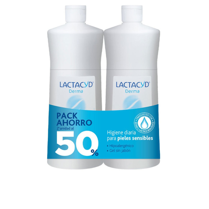 Set Gel de dus pentru pielea sensibila LACTACYD DERMA 2 buc